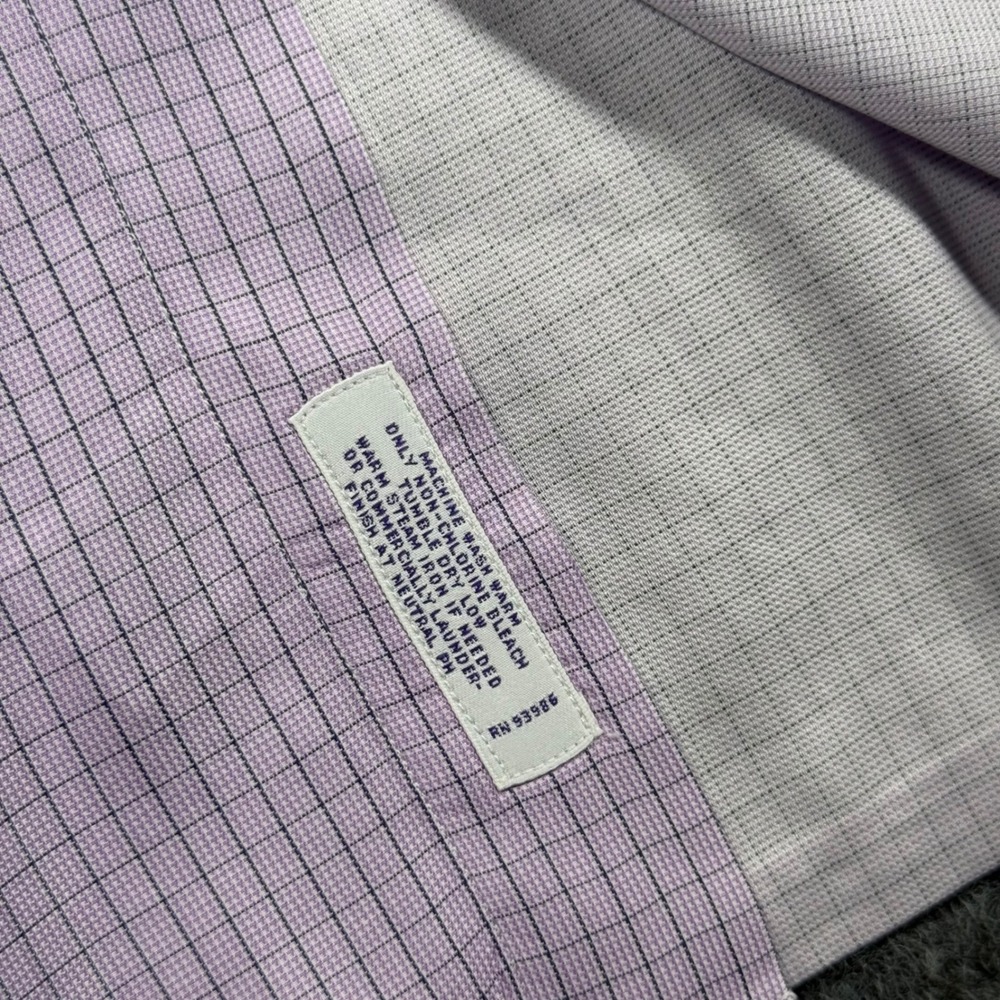 Brooks Brothers Makers Regular Fit Dress Shirt Mens 15.5 34 Purple Check USA - Picture 9 of 9